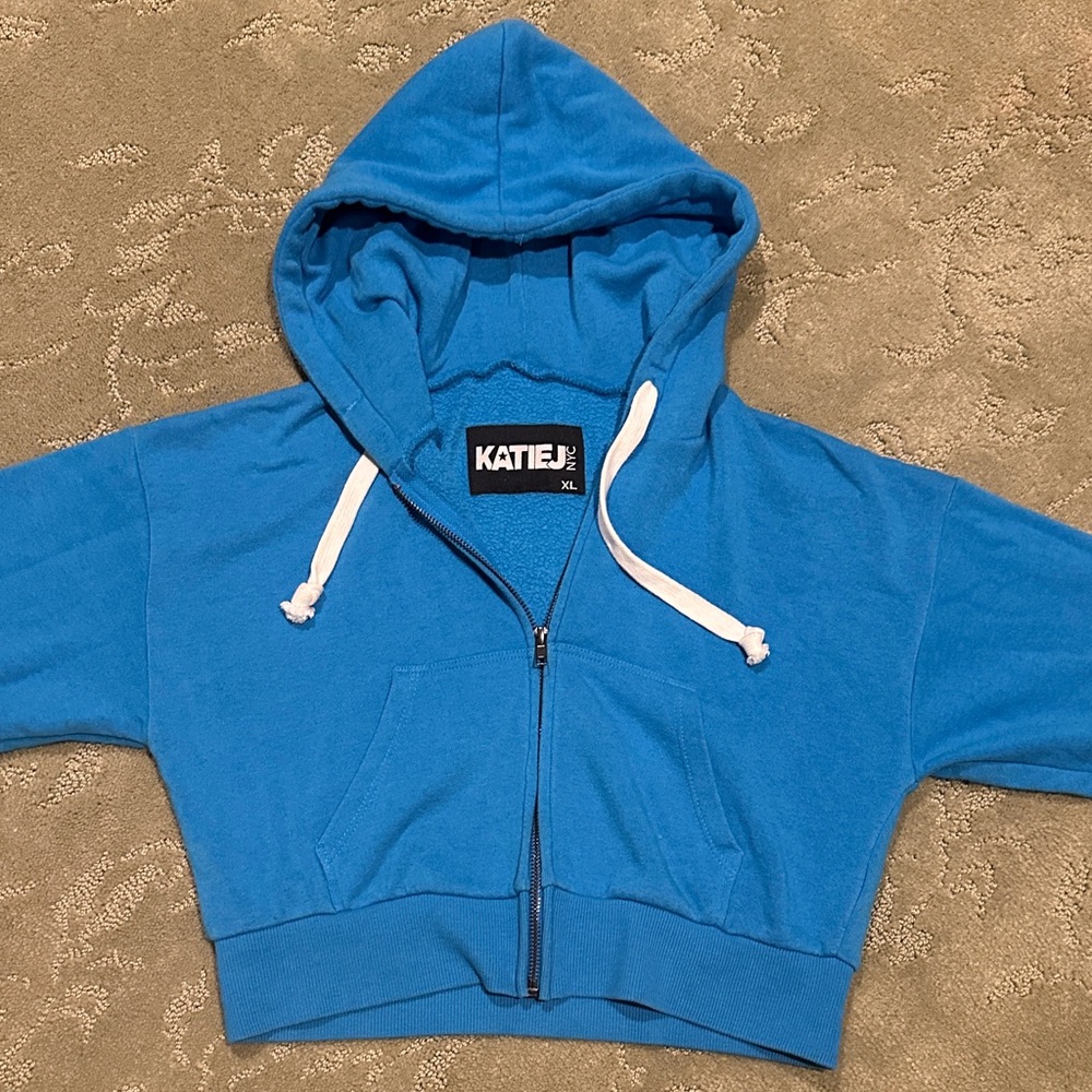 Katie J NYC Vibrant Blue Hoodie Jacket